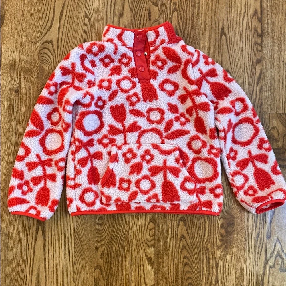 Girls fleece pullover full zip size 10-12 bundle of (2) graphic pattern stars